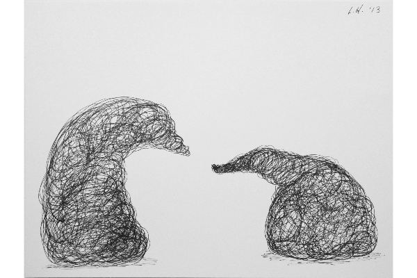 Drawn into Life VIII, ink on Canson Bristol, 12x9 in.